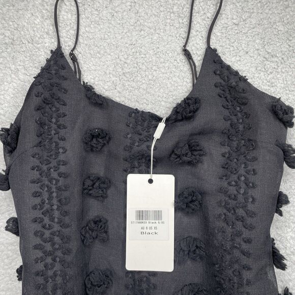 Saints and Secrets Black Sleeveless Mini Dress Womens XS Little Black Dress - Picture 12 of 15